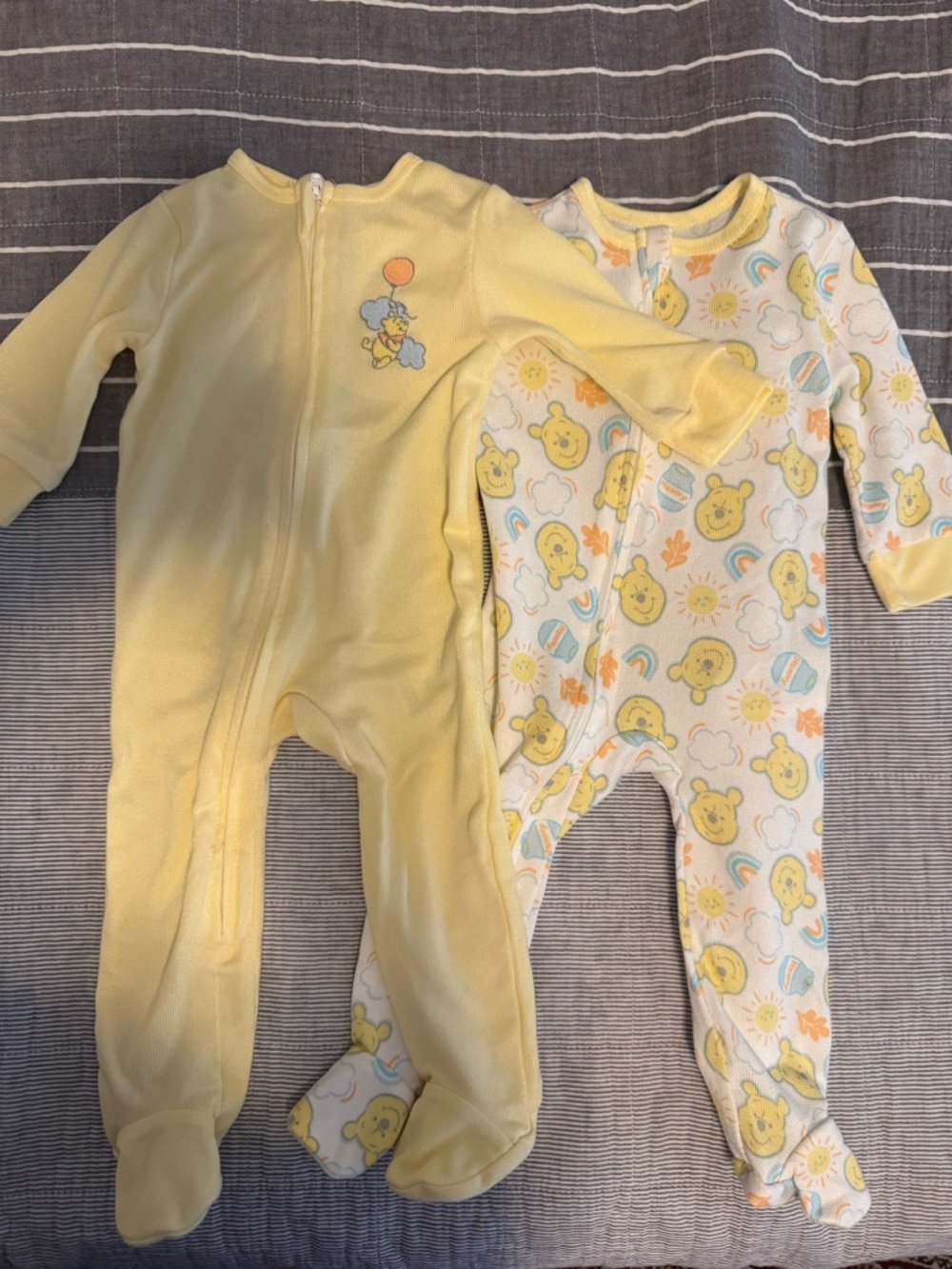 6 pieces - Baby Footed Onesies Bundle